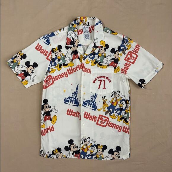 Disney World Tops - Disney World Vault Collection Women's White Graphic Button Down Shirt Size XS